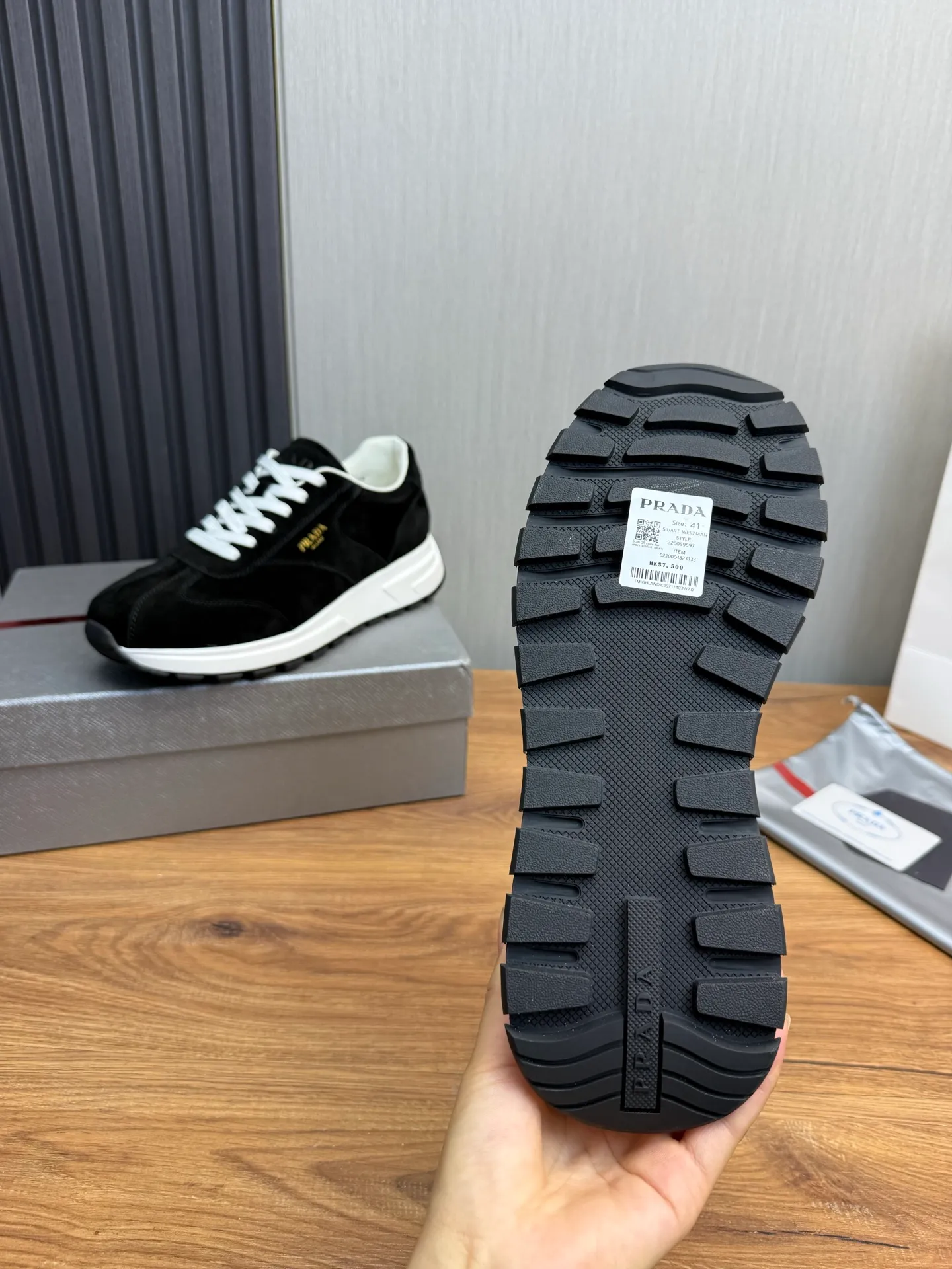 Men's shoes 💰580💰 [PRADA] Hot-selling men's shoes shipped 👏Official website synchronized ⬆️ Original cowhide fabric + cowhide lining, cowhide feet 🐮 1:1 shipment ✔️Original original sole, 38-45 (45. Customized, non-refundable)